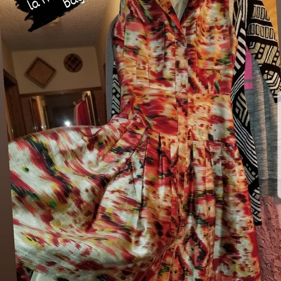Oscar de la Renta Silk Midi Dress - Picture 3 of 3